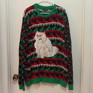 Blizzard Bay "Ugly" Holiday sweater, fussycat.